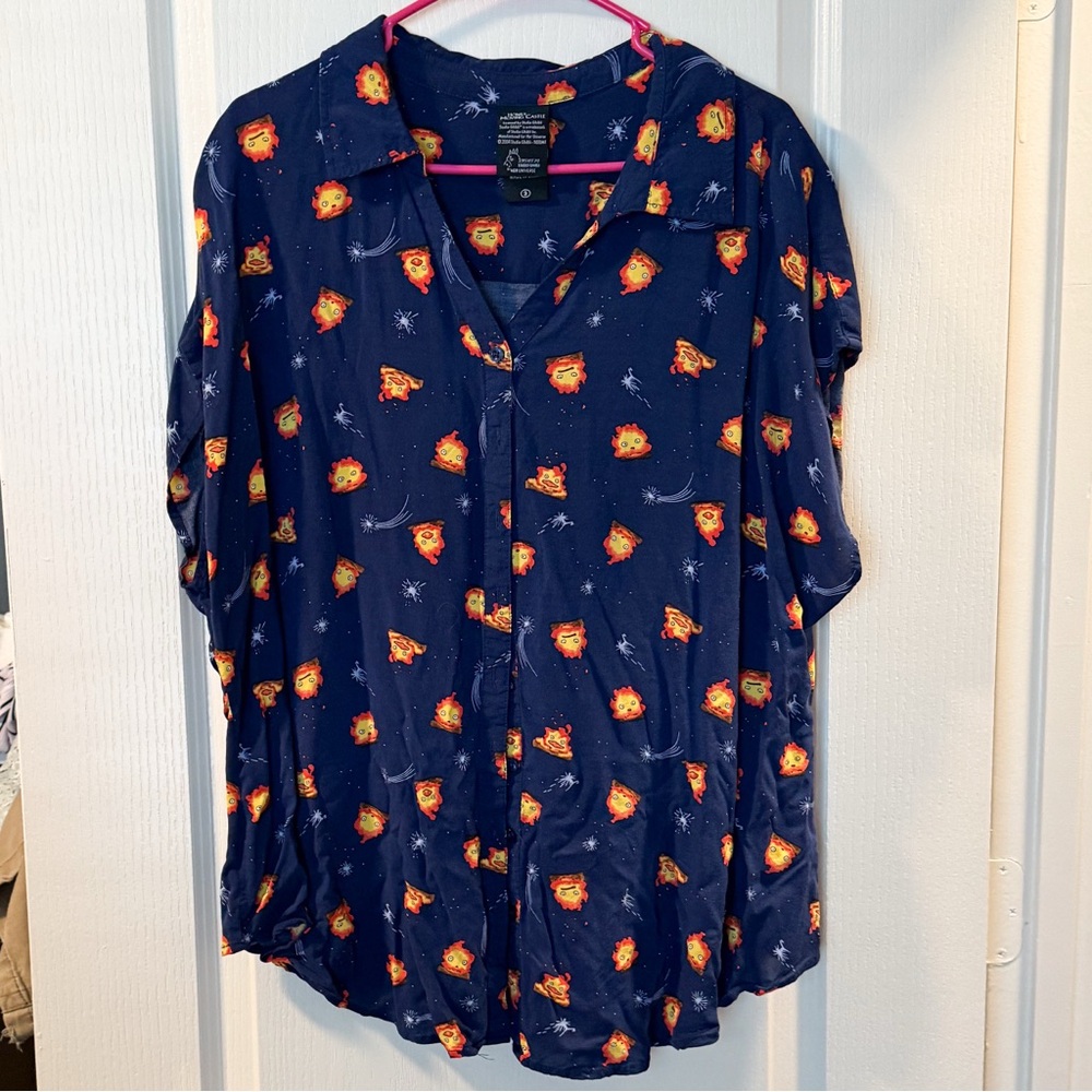 Her Universe Calcifer Button Down Shirt